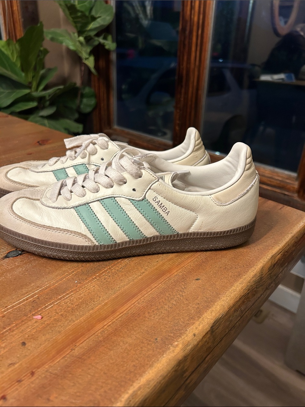 Adidas samba haze green women’s sneakers